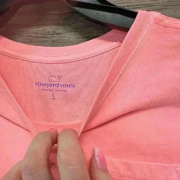 Vineyard Vines Kids Girls Pink T-Shirt Size Large 14 - Picture 3 of 3